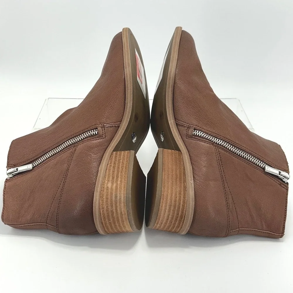 Lucky Brand Size 9‎ Brown Leather Ankle Booties Boots Baelee NEW Women's $139